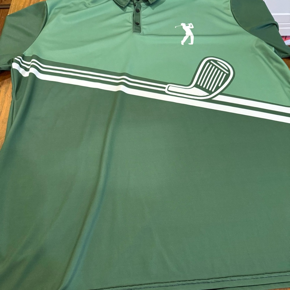 Men's Golf Polo with Club Graphic - Green